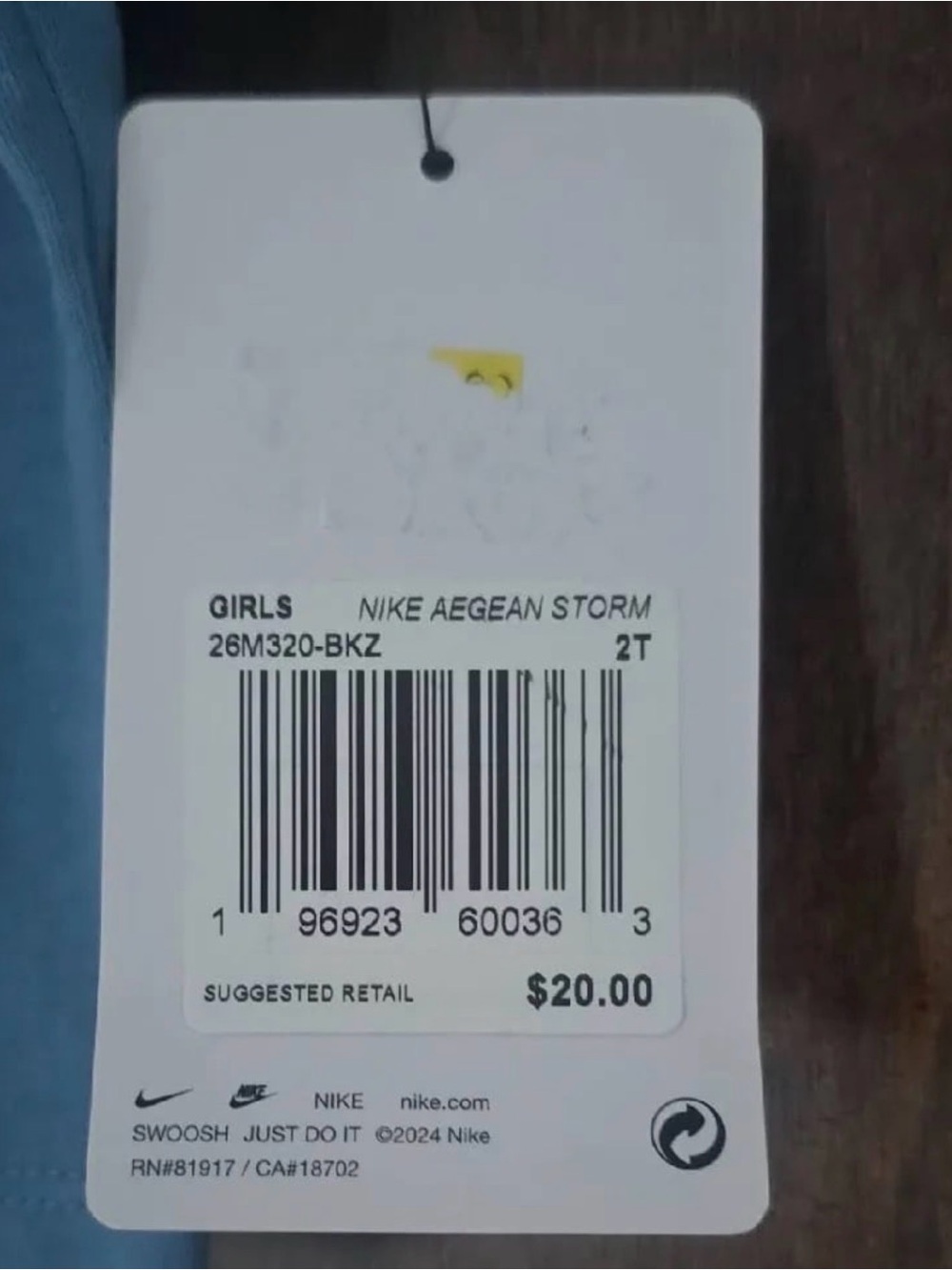 NWT Girls Nike Aegean Storm Toddlers New Impressions Heart T-Shirt, Size 2T - Picture 5 of 7